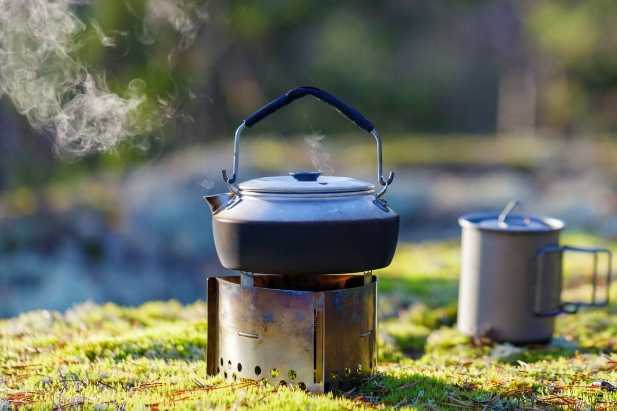 Portable Stove with Hot Kettle