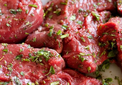 Raw Beef Steaks Marinated and Ready to Cook