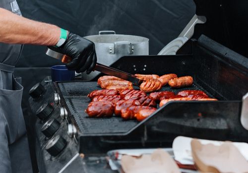 Grilling Different Types of Sausages on a BBQ Grill