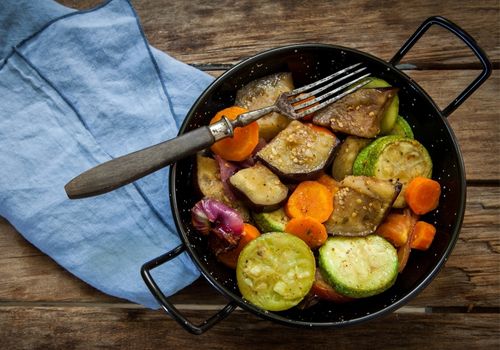 Roasted Vegetables on the Pot