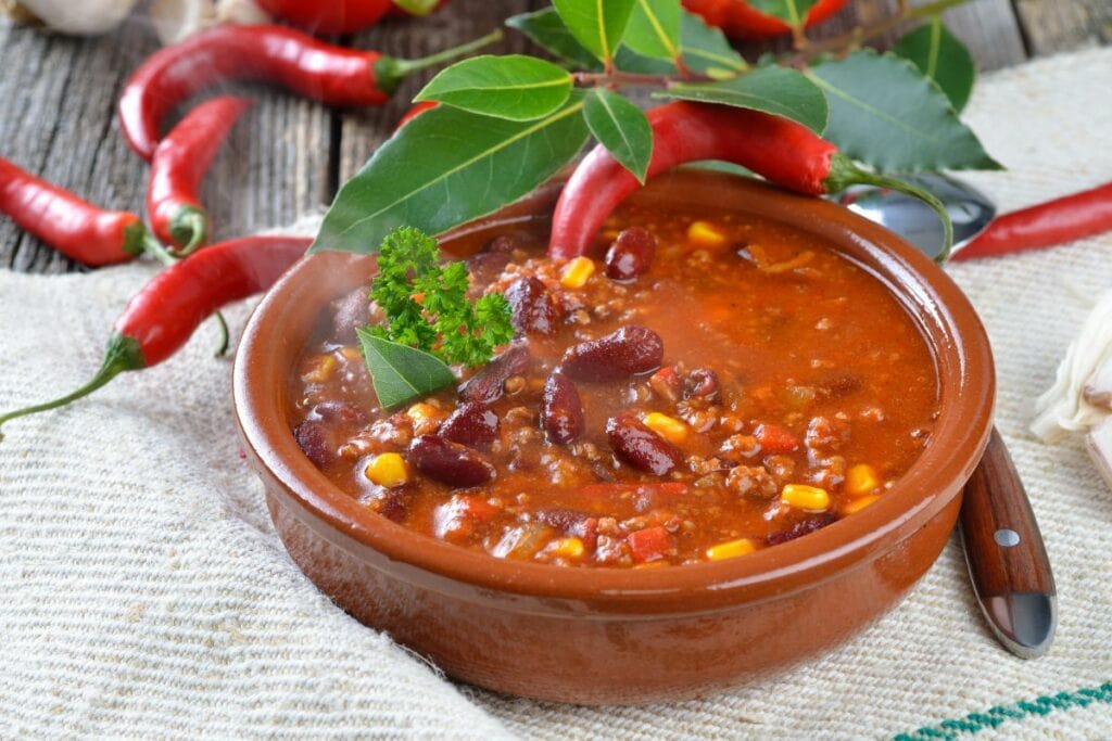Hot Chili con carne with Kidney Beans
