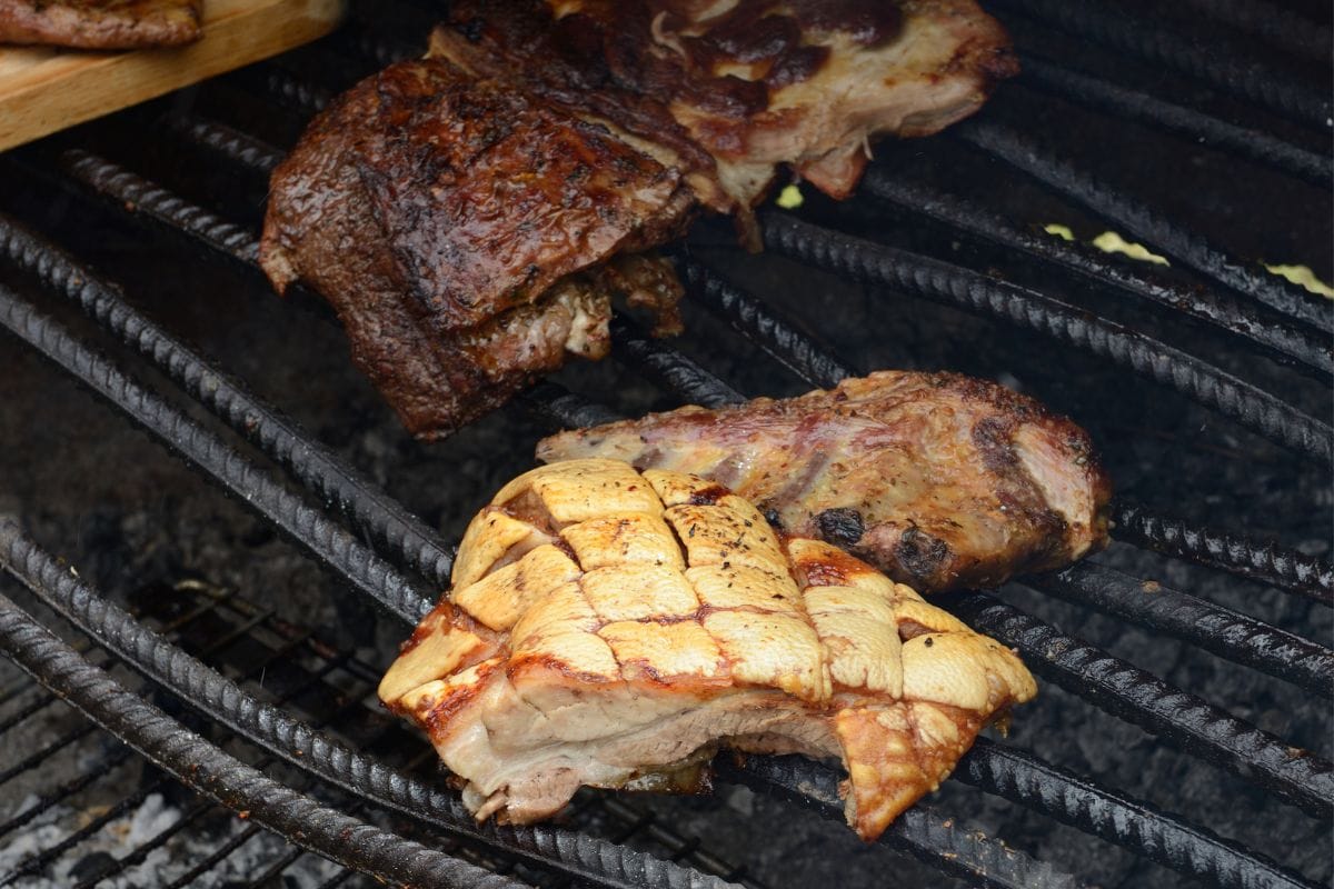Variety of Meat Grilling on the Griller