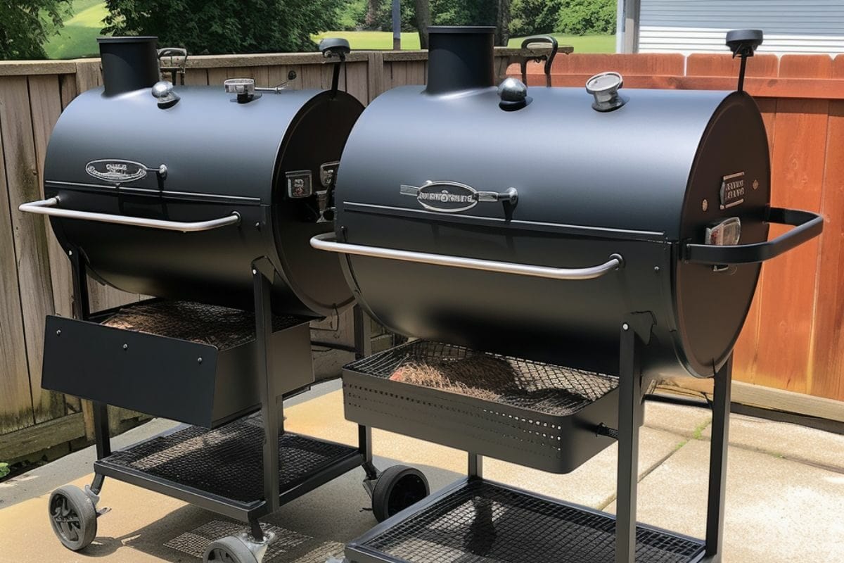 Two Styles of Meat Smoking Grills