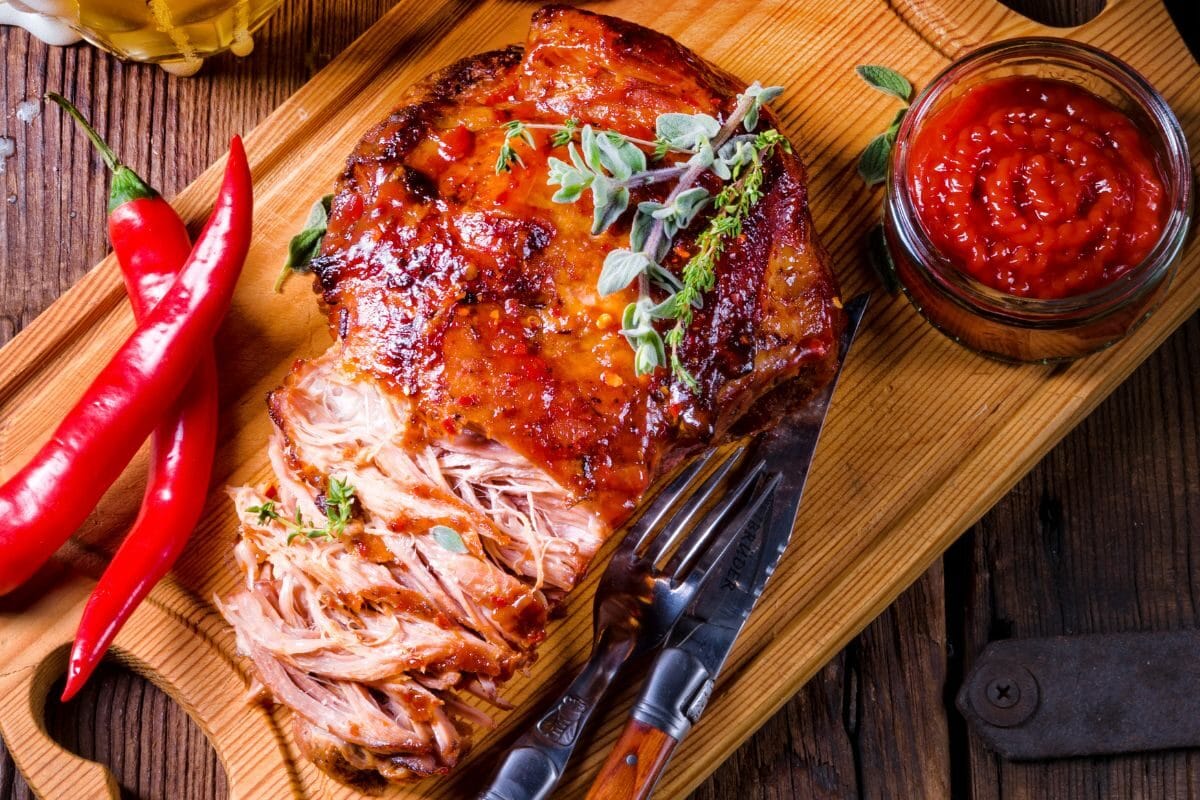 Juicy and Spicy Pulled Pork with Sauce