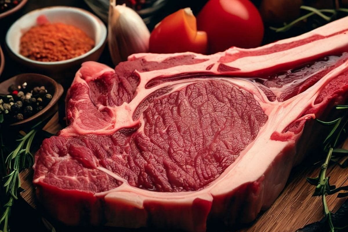 T-bone Steak with Ingredients