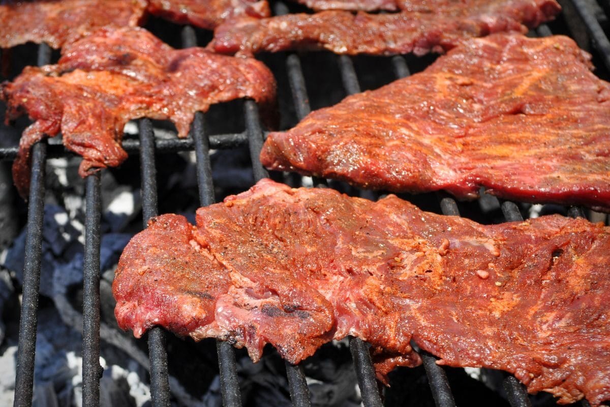 Carne Asada on the Charcoal Grill