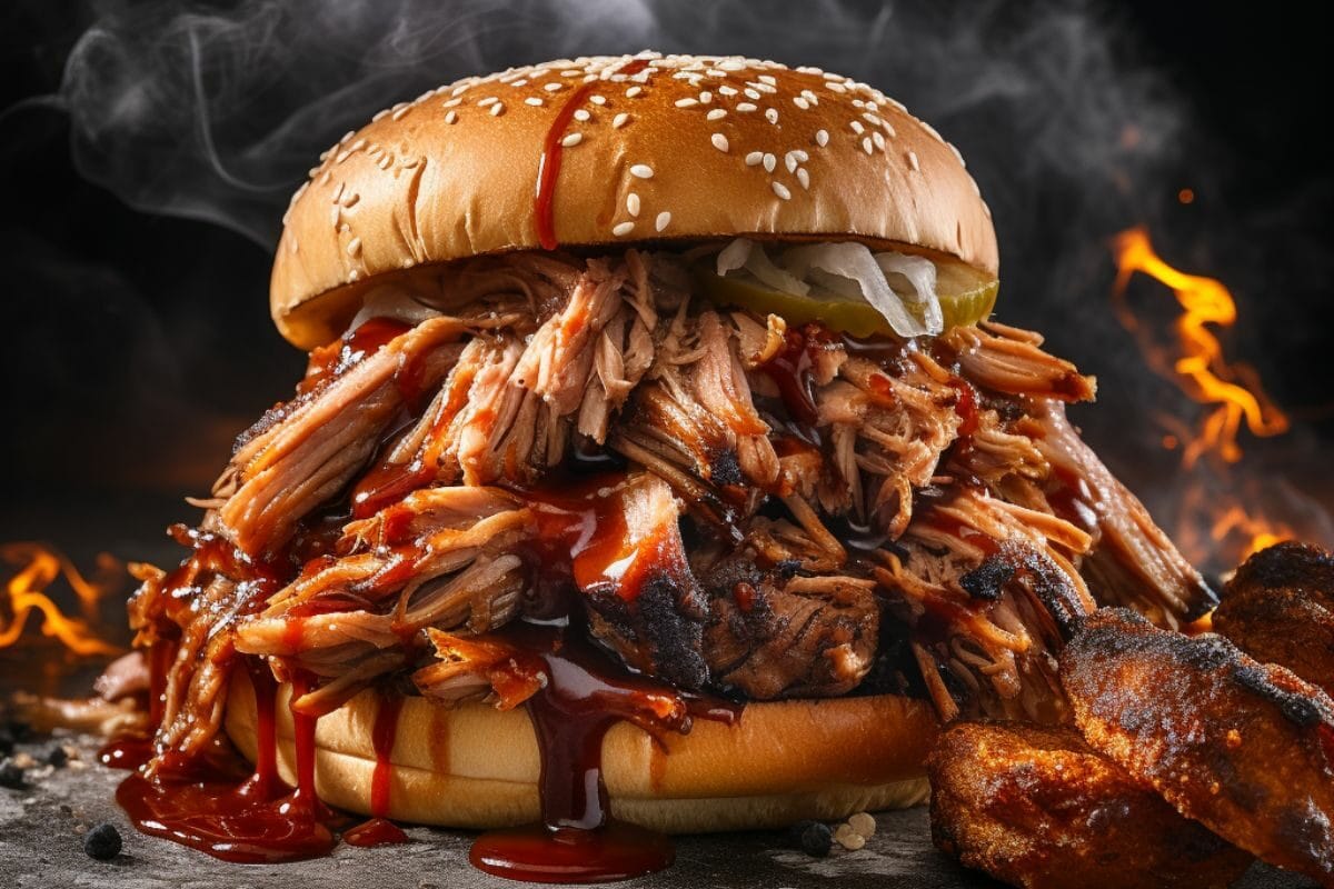 Juicy and Delicious Smoky Pulled Pork Sandwich