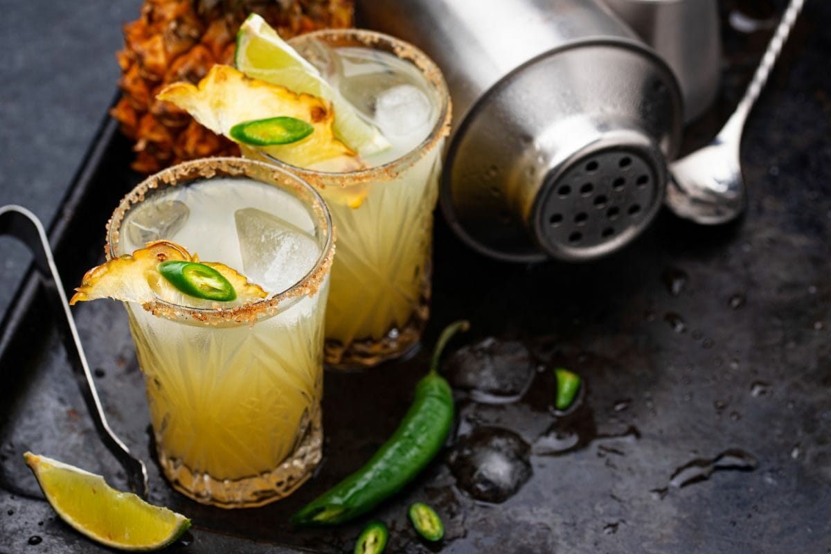 Margarita with Pineapple and Jalapeno