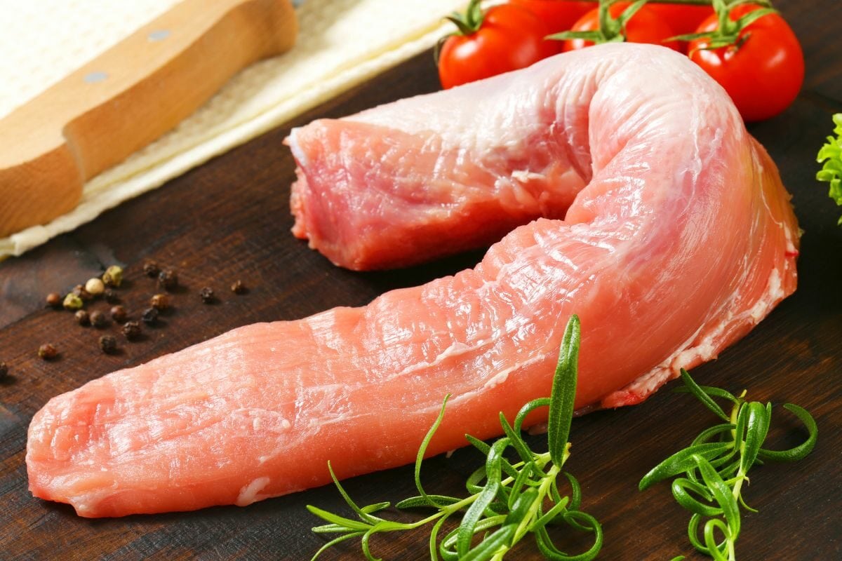 Raw Pork Tenderloin with Other Cooking Ingredients