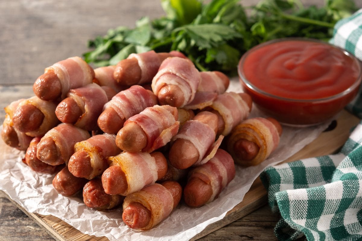 bacon wrapped brats