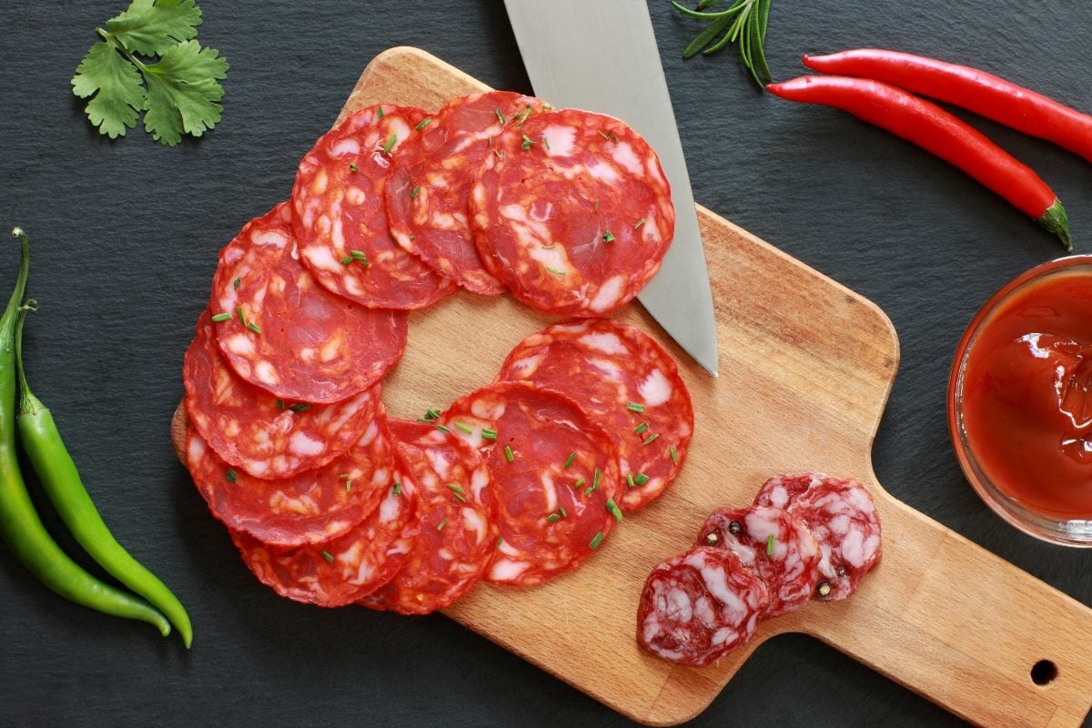 Chorizo Sausage with Cooking Ingredients
