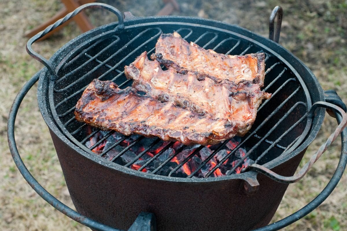 Grilled Beef Ribs on the Outdoor Grill