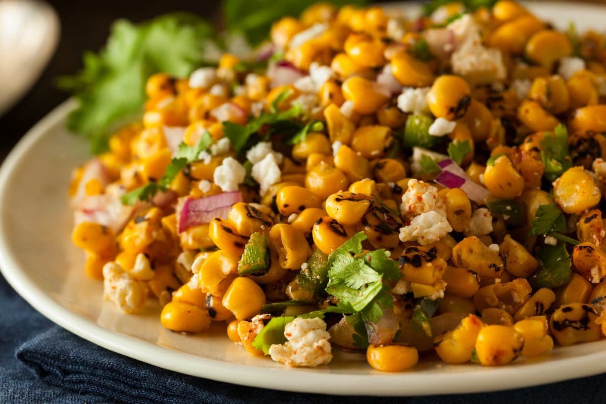 Mexican Corn Salad with Cilantro Lime and Cheese