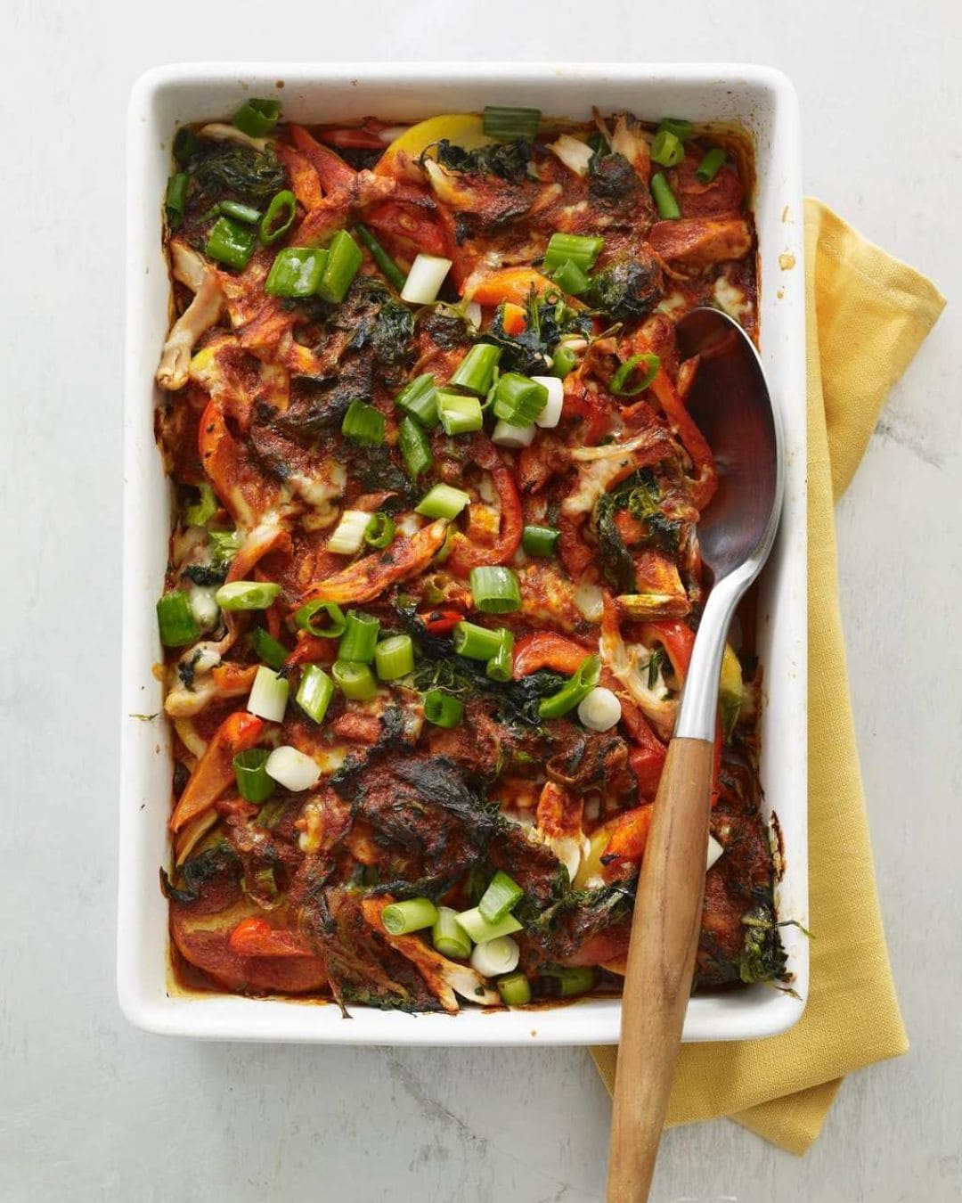Spinach and Chicken Enchilada Casserole
