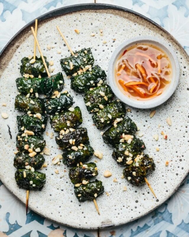 Vietnamese Grilled Beef Wrapped in Betel Leaves
