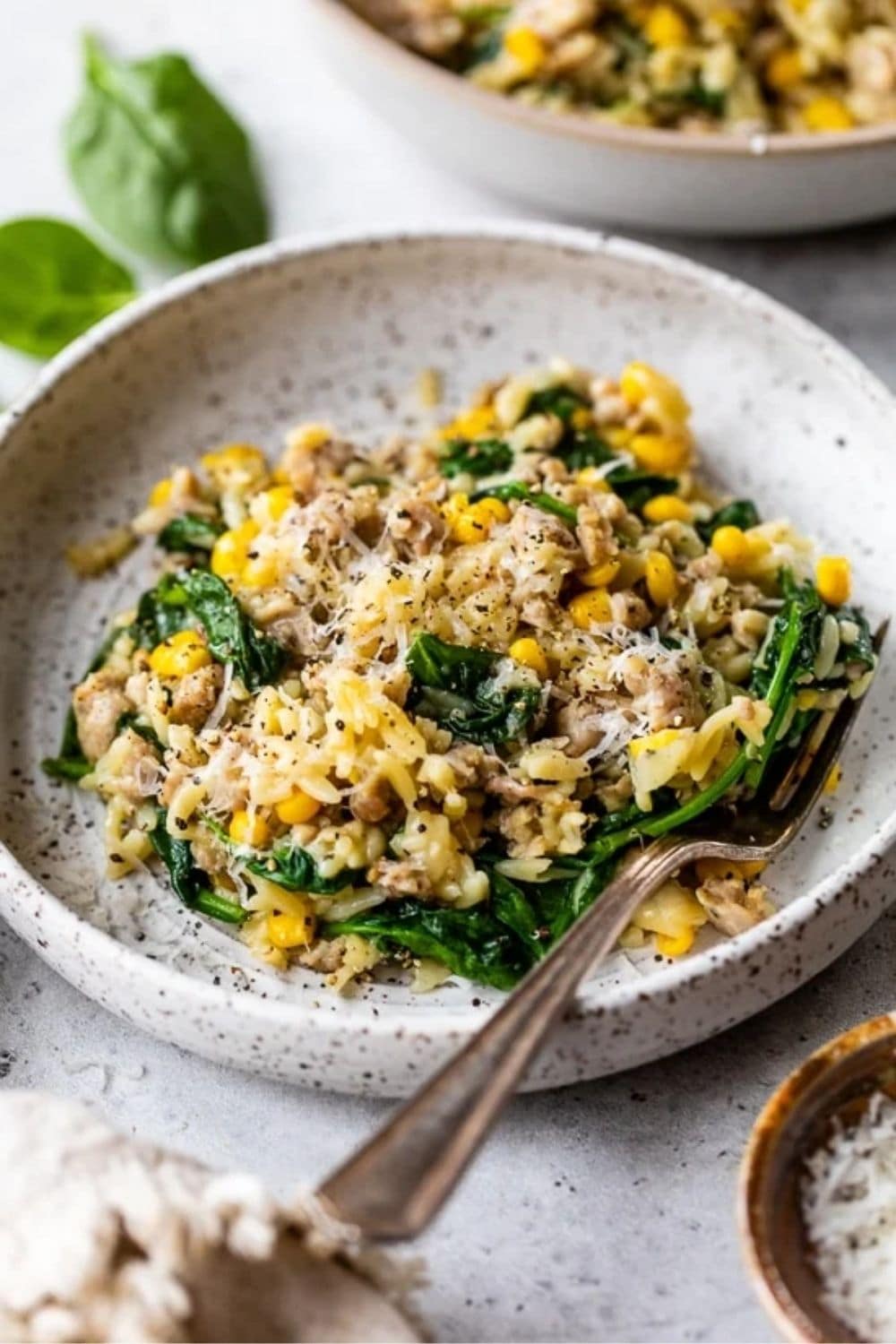 One Pot Chicken Sausage Spinach Orzo